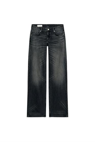 Zara TRF LOW-RISE WIDE-LEG JEANS - Midnight blue
