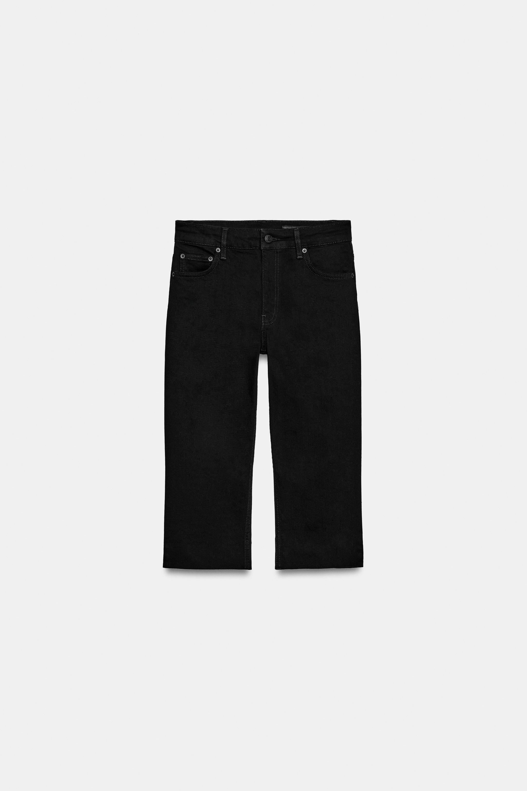 さら JEANS ZW COLLECTION CAPRI CINTURA MÉDIA - Preto | ZARA Brasil