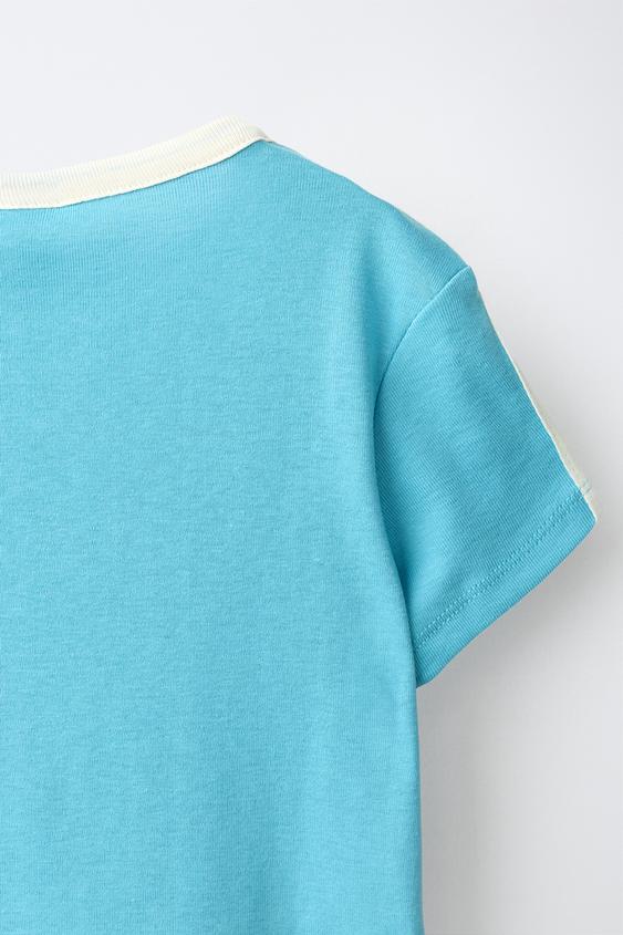 RIO DE JANEIRO STRIPE T-SHIRT - Turquoise by Zara - Image 0