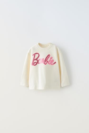ФУТБОЛКА BARBIE™ MATTEL С ПАЙЕТКАМИ — ЭКРЮ от Zara — изображение 0