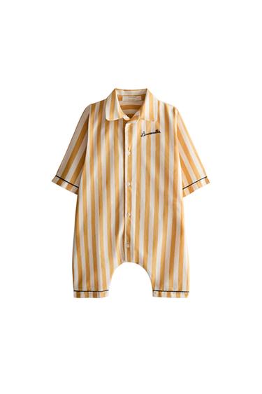 LIMONCELLA X THE ANIMALS OBSERVATORY BABY ROMPER - Ecru/Yellow by Zara
