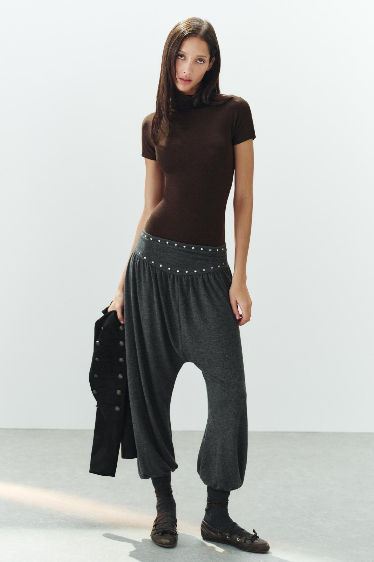 Боди, короткий рукав — Zara, цвет: Тёмный коричневый — фото 1