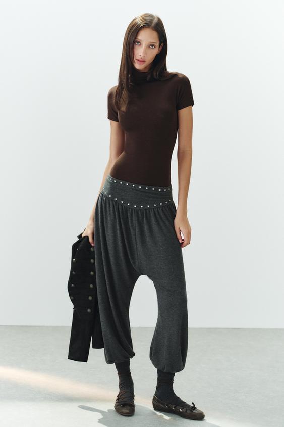 Zara SHORT SLEEVE SOFT BODYSUIT - Dark brown - Image 0