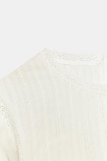ROMANTIC LADDER-TRIM TOP - Ecru by Zara - Image 6