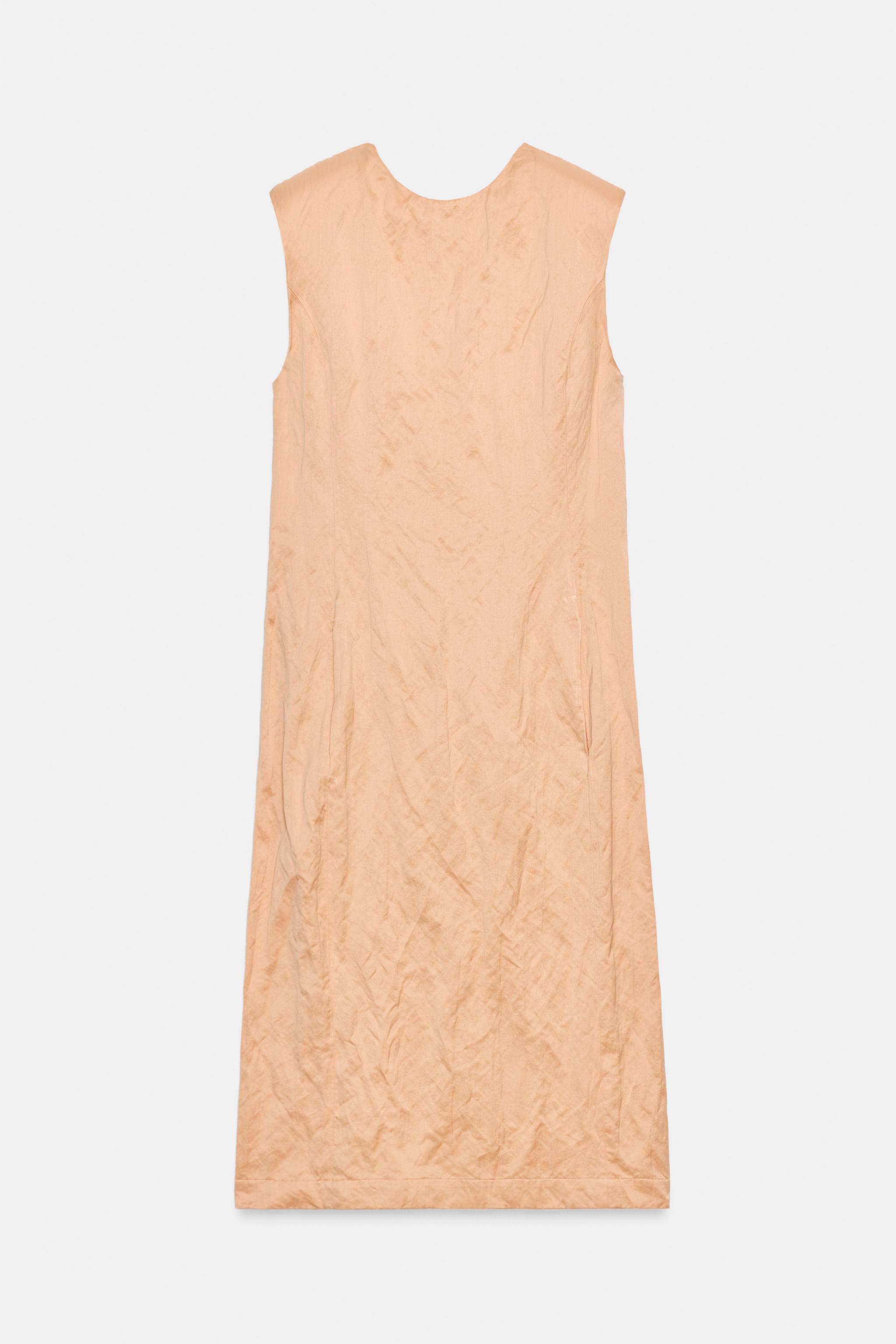 ZW COLLECTION WRINKLED EFFECT MIDI DRESS