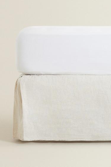 BETTHUSSE GEWASCHENES LEINEN - Hellbeige von Zara