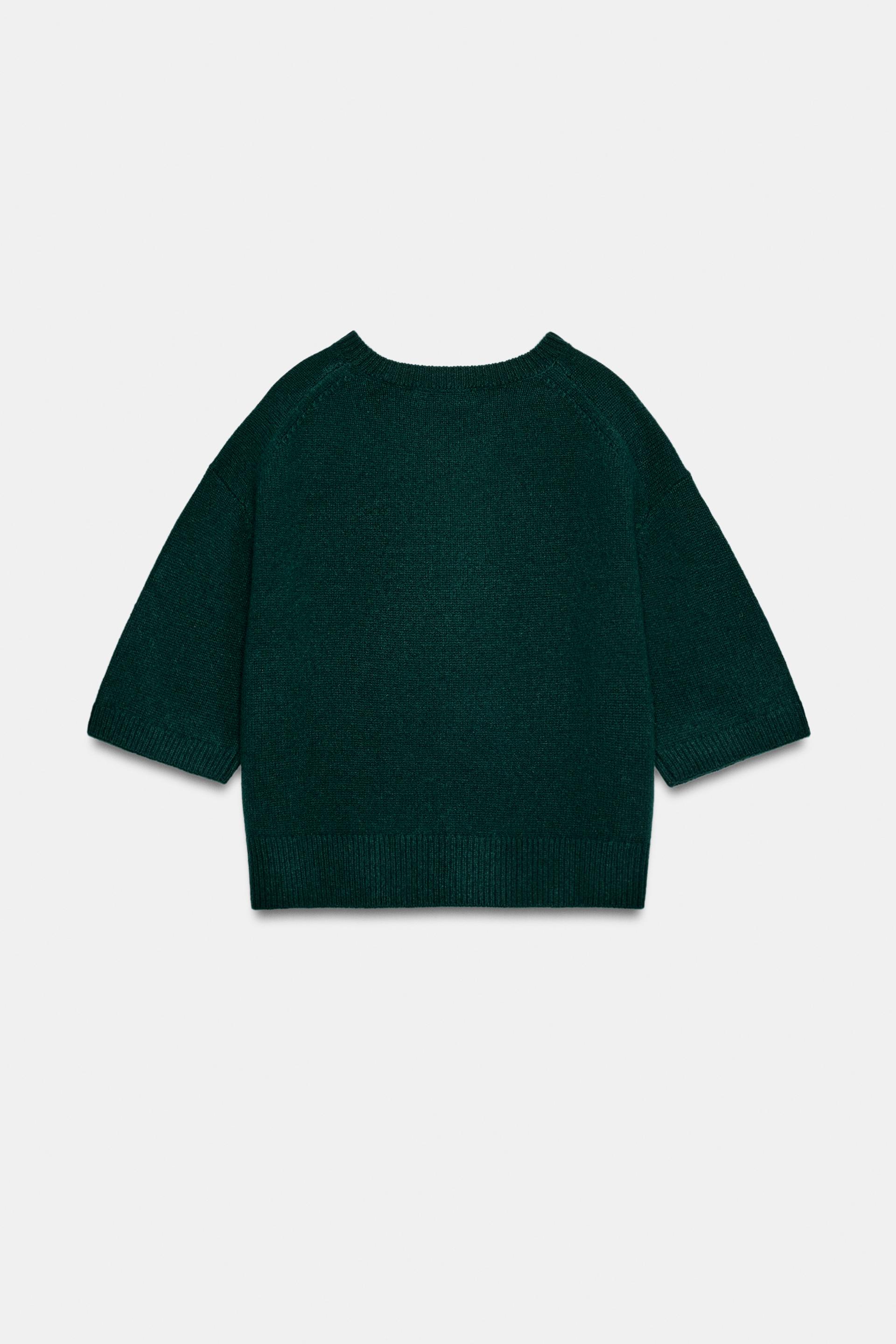 100% WOOL SHORT SLEEVE SWEATER thumbnail 6