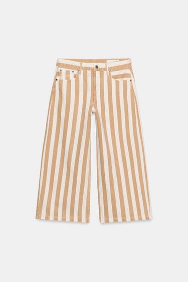 ZW COLLECTION STRIPED CULOTTES - Mid-ecru by Zara - Image 4