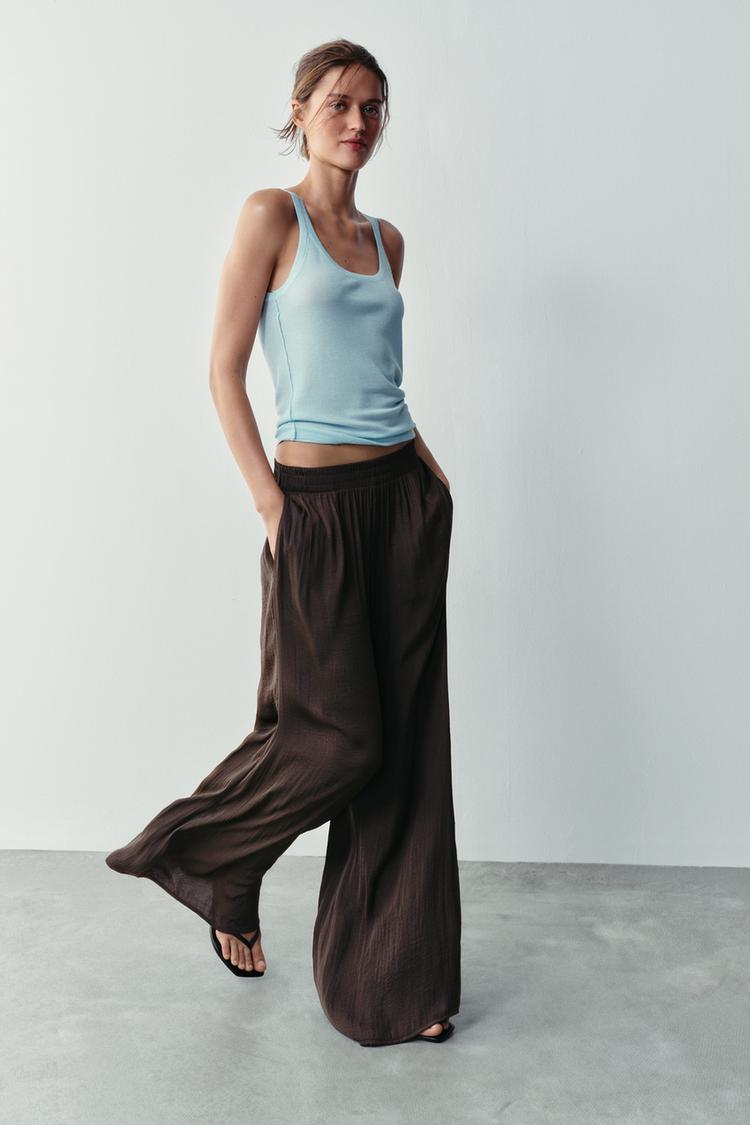Pantalones de pata ancha fluidos 3