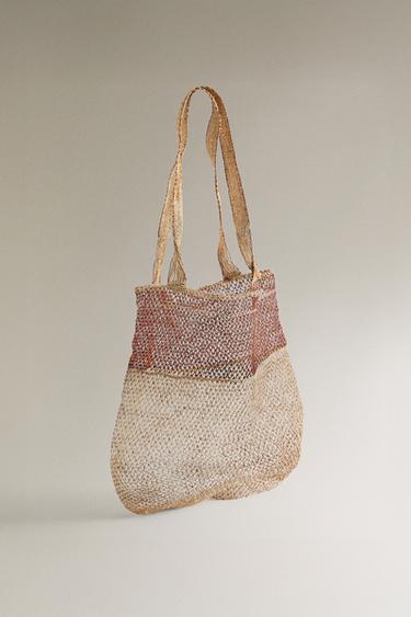 WOVEN MESH BAG - Light beige by Zara - Image 2