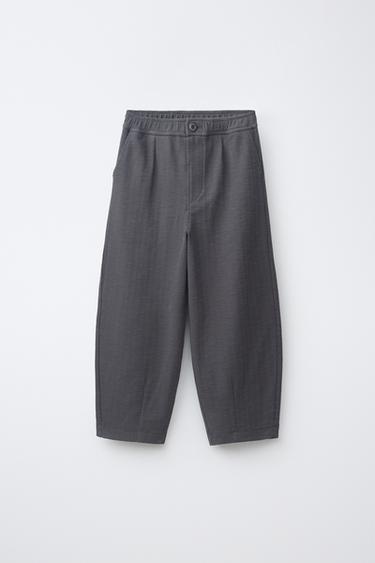 TEXTURED TROUSERS - Dark anthracite by Zara