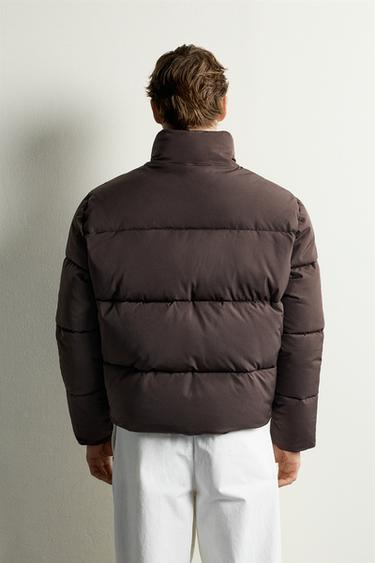 WATER-REPELLENT PUFFER JACKET — Brown 2