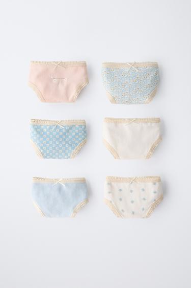 AGES 2-6/ PACK OF SIX DAISY BRIEFS - Multicoloured by Zara - Image 4