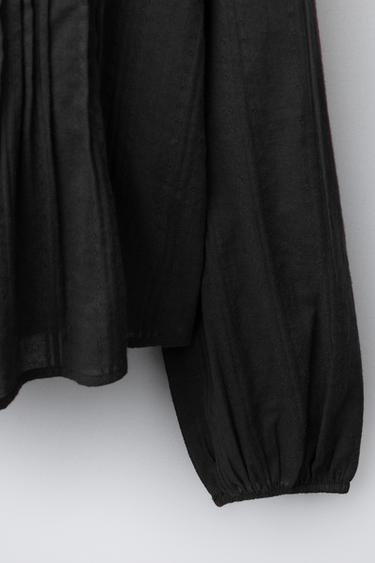 CHEMISE ROMANTIQUE STRUCTURÉE - Noir de Zara - Image 3
