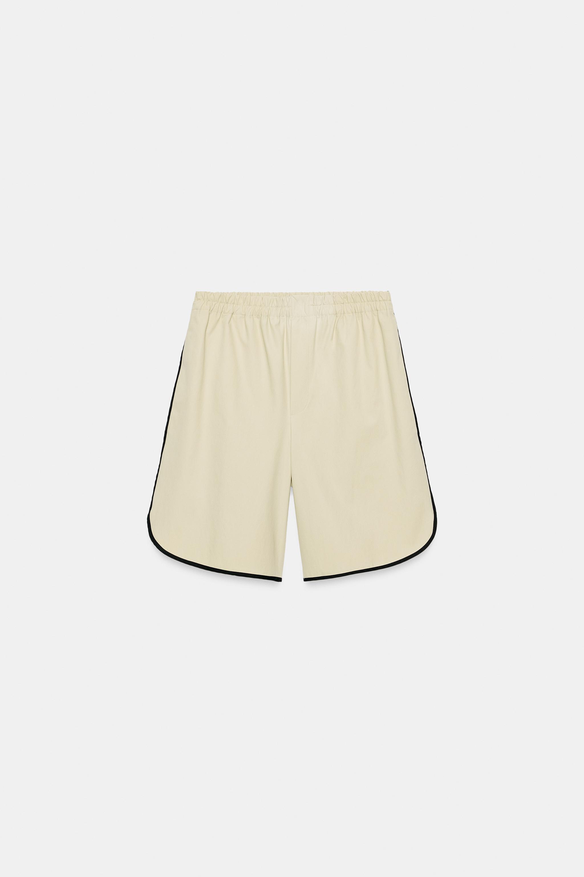 ZW COLLECTION CONTRAST BINDING BERMUDA SHORTS