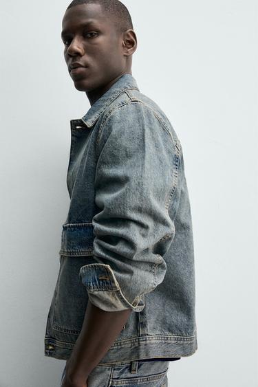 SURCHEMISE EN JEAN REGULAR FIT - Bleu pastel de Zara - Image 7