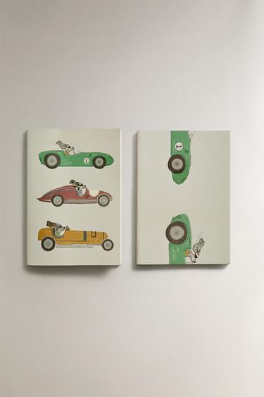 RACING DOG NOTEBOOK (PACK OF 2) - متعدد الألوان الخاص بـ Zara