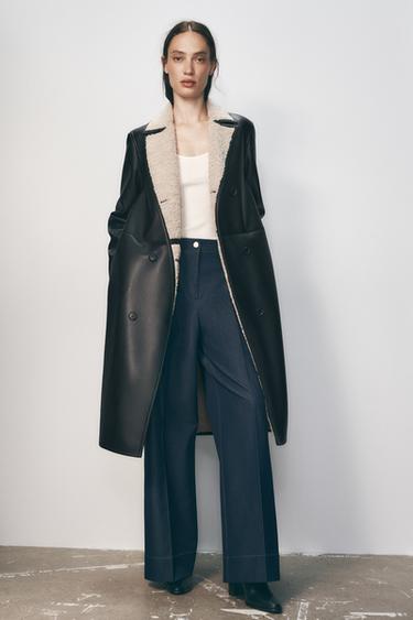 ZW COLLECTION DOUBLE-FACED COAT - Black by Zara