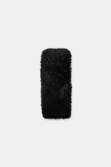 ČELENKA S UMĚLOU KOŽEŠINOU - Černá od Zara