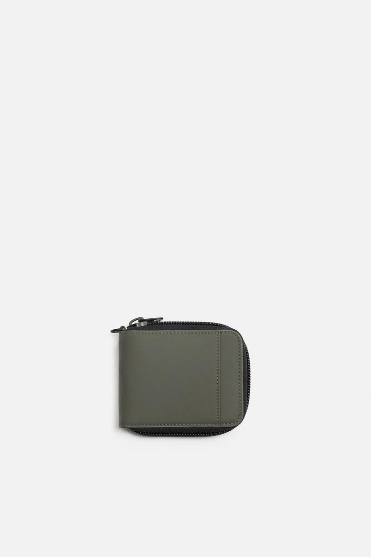 Cartera Zara Leather Limited Edition Hombre Verde Claro Cartera De