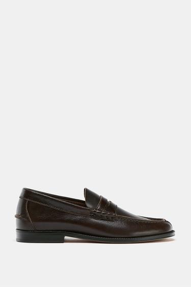 MOCASÍN PIEL LIMITED EDITION - Marrón de Zara