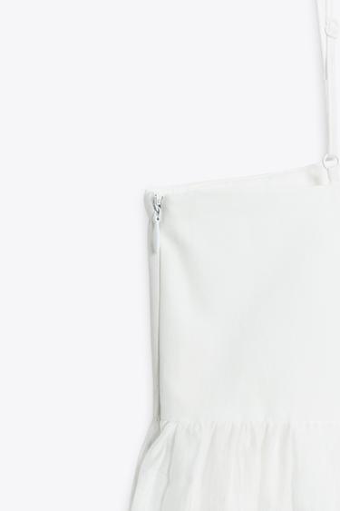 ZW COLLECTION LONG STRAPPY DRESS - Oyster-white by Zara - Image 9