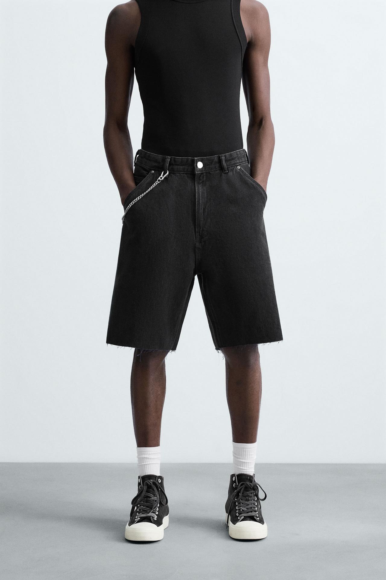 CARPENTER POCKET DENIM BERMUDA SHORTS