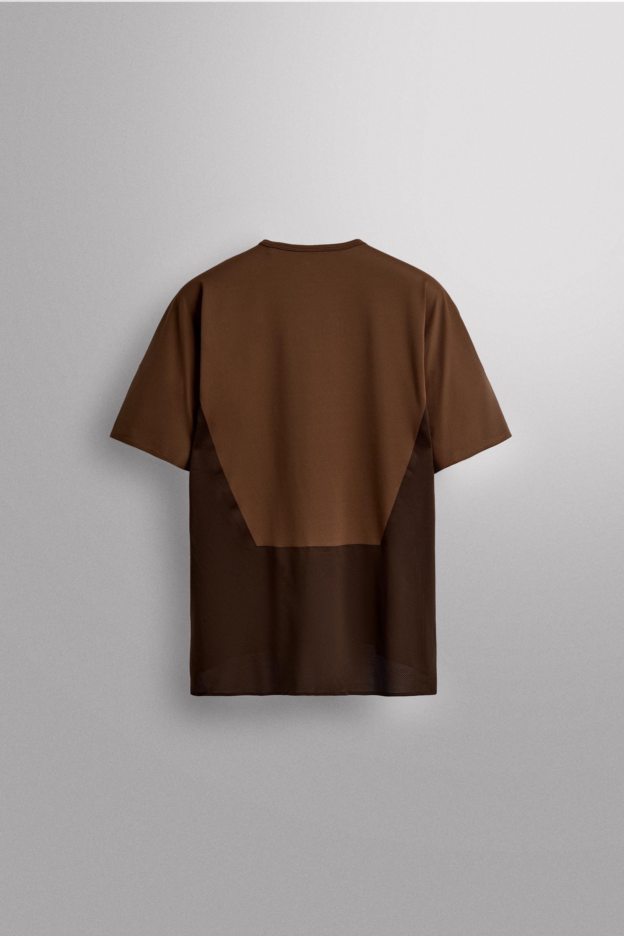 Tシャツ・カットソー UMBRO Cool Pique Block Core Short Sleeve T-Shirt BrownUP321C COLOR BLOCK TECHNICAL T-SHIRT - Oyster-white | ZARA United