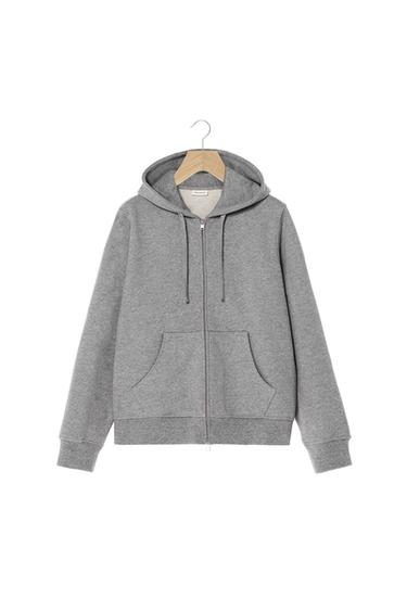 HEAVYWEIGHT KAPUZENSWEATSHIRT MIT REISSVERSCHLUSS ORIGINS - Grau meliert von Zara