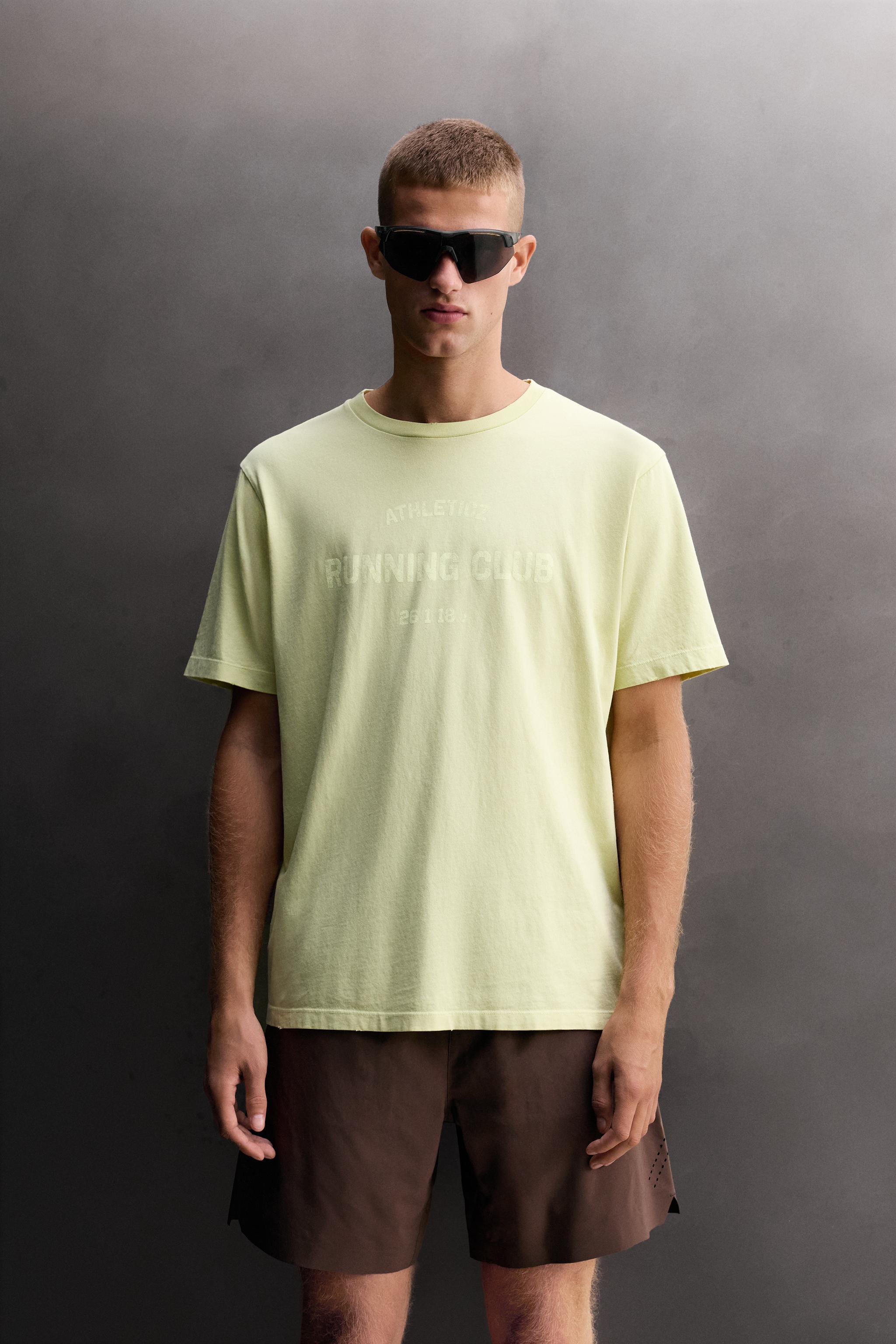 COTTON RUNNING T-SHIRT — Yellow