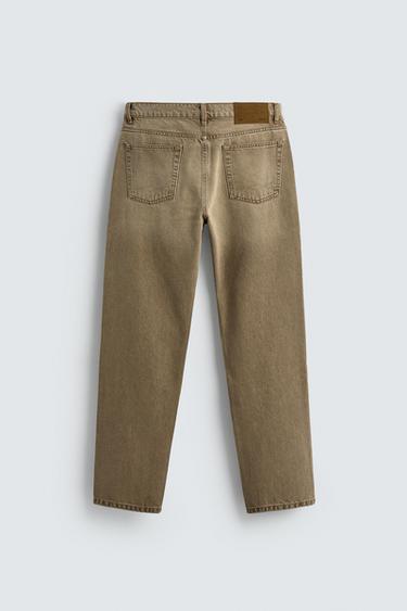 RELAXED FIT JEANS - camel by Zara - Image 7