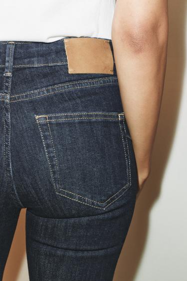 Zara LOW RISE CONTOUR BOOTCUT JEANS ZW COLLECTION - Blue