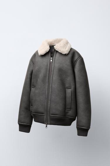 BLOUSON BOMBER DOUBLE FACE - Vison de Zara - Image 1