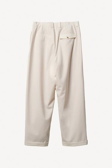 PANTALON PLISSÉ DE COSTUME WILLY CHAVARRIA X ZARA - Ivoire de Zara - Image 4