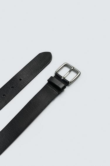 LEATHER BELT - Black by Zara