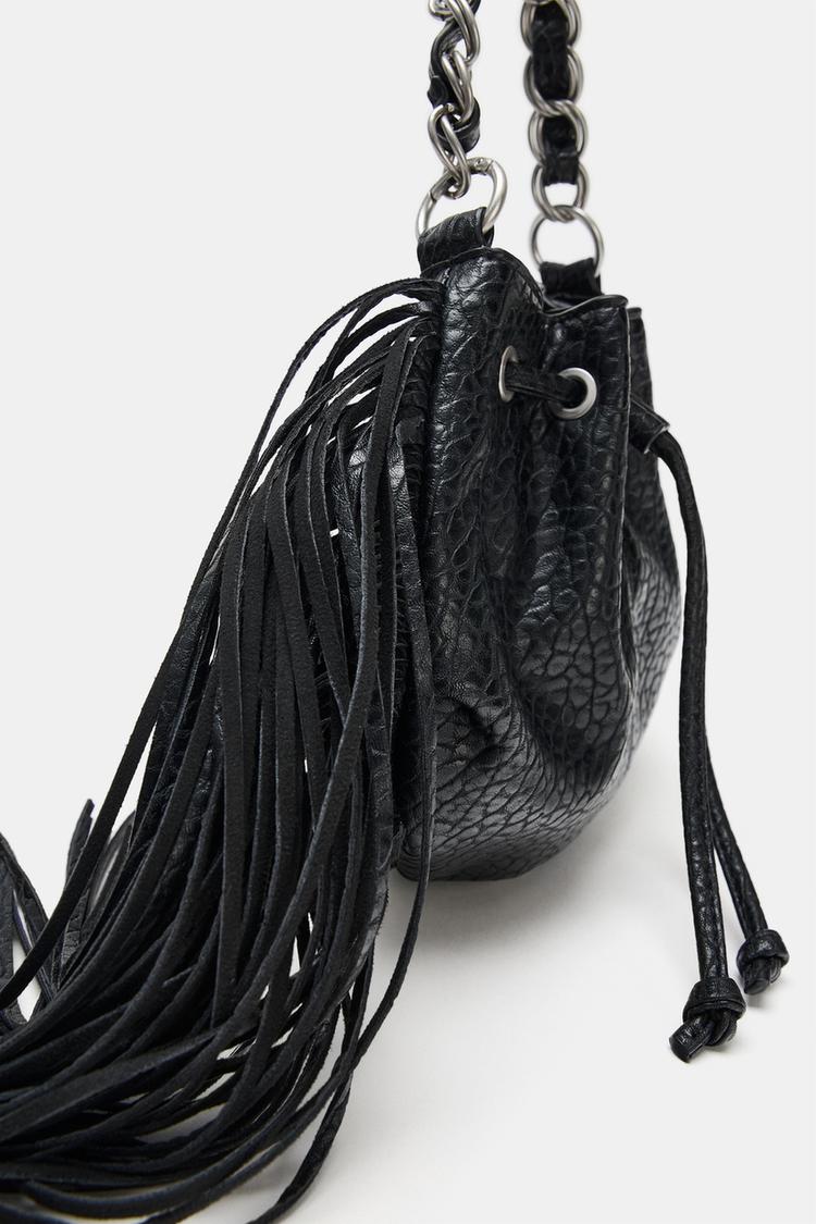 Bolsa de hombro con flecos 5