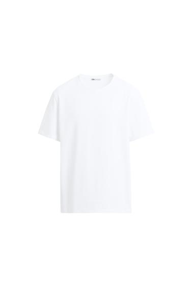 CAMISETA SLIM FIT BÁSICA - Branco da Zara