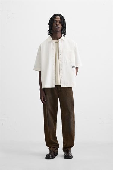 SOBRECAMISA RELAXED FIT - Blanco roto de Zara - Imagen 0