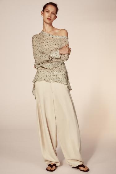 PANTALÓN BALLOON ZW COLLECTION - Piedra de Zara