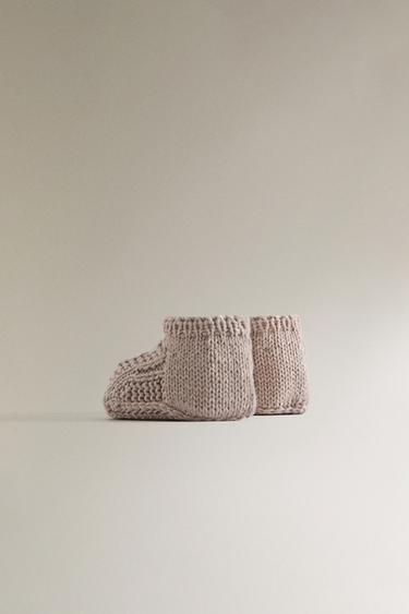 BOTTES TRICOT - Beige de Zara - Image 4