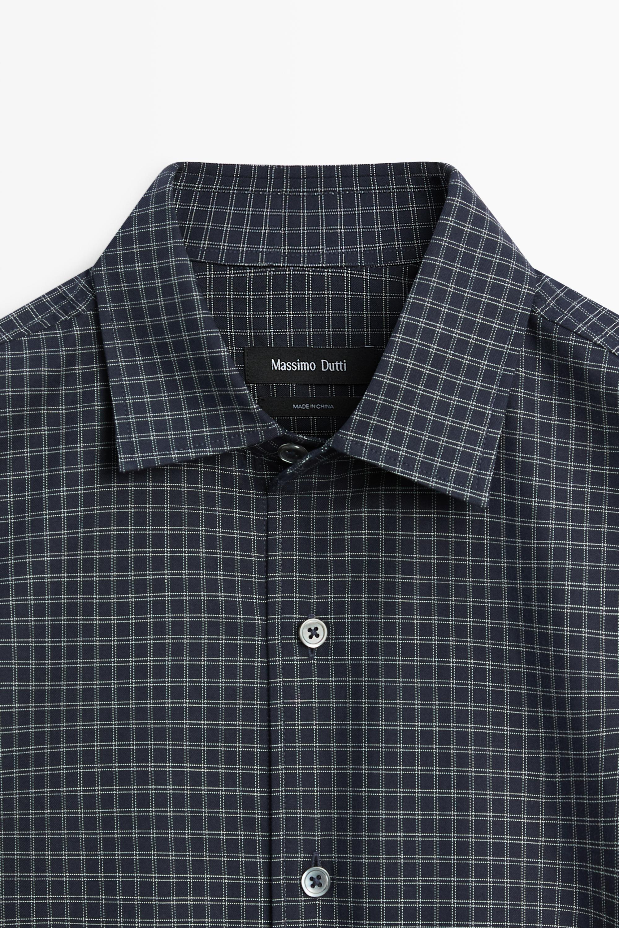 Regular fit check 100% cotton shirt