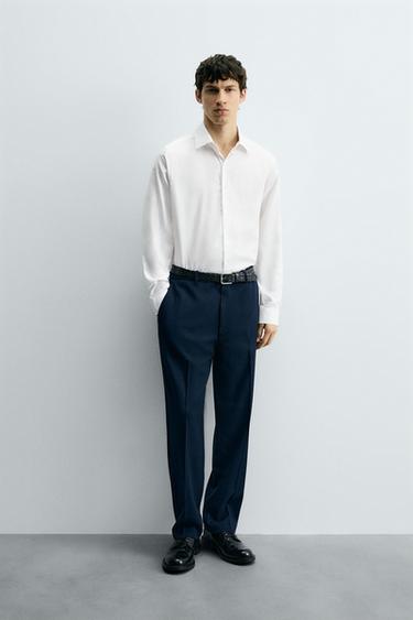CAMISA ESTRUCTURA - Blanco de Zara - Imagen 0