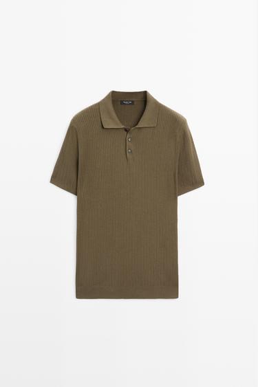 Jersey polo punto textura 100% algodón -  de Zara