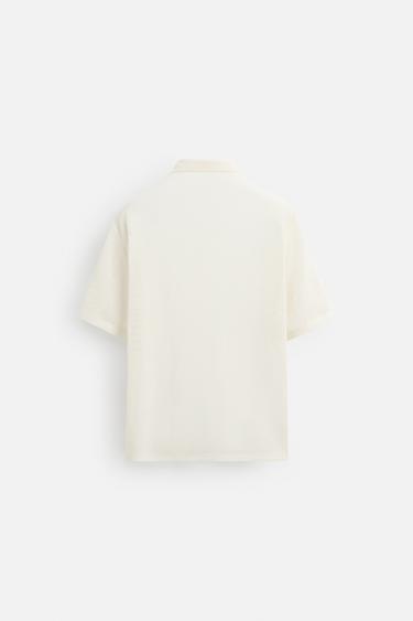 OPEN TEXTURED SHIRT - Ecru by Zara - Image 6
