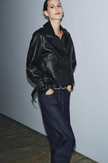 LEDERJACKE ZW COLLECTION LIMITED EDITION - Schwarz von Zara