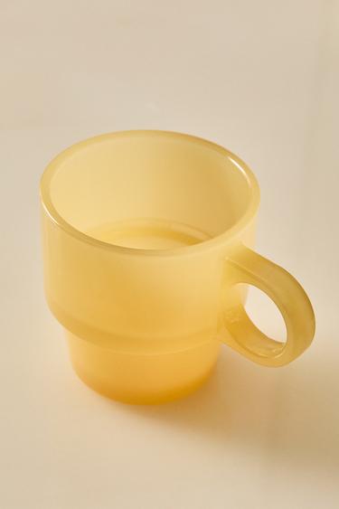 OPAQUE GLASS MUG - Yellow by Zara - Image 5