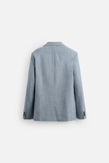 PANTALON DE COSTUME STRUCTURÉ - Bleuté de Zara - Image 7