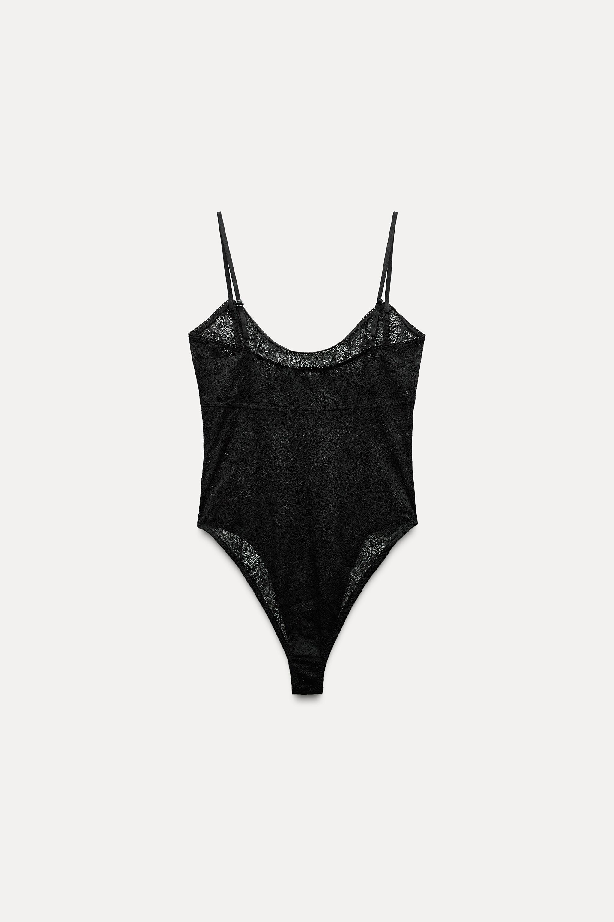 STRAPPY LACE BODYSUIT Black ZARA United Kingdom