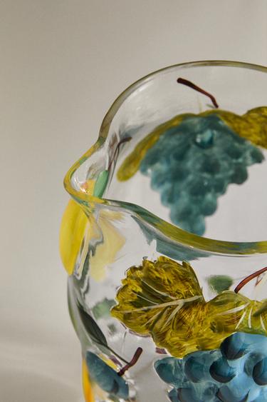 GLASS JUG WITH RAISED FRUIT DESIGN - Various by Zara - Image 1