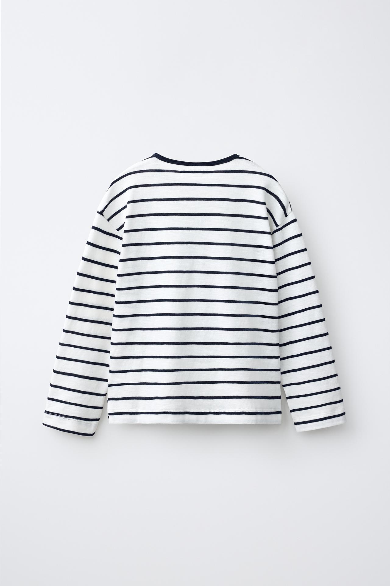 SOFT STRIPED T-SHIRT — White